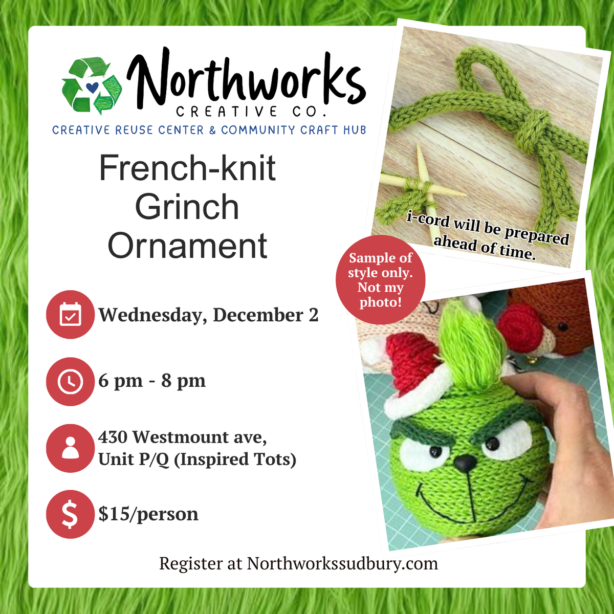Grinch Ornament Making