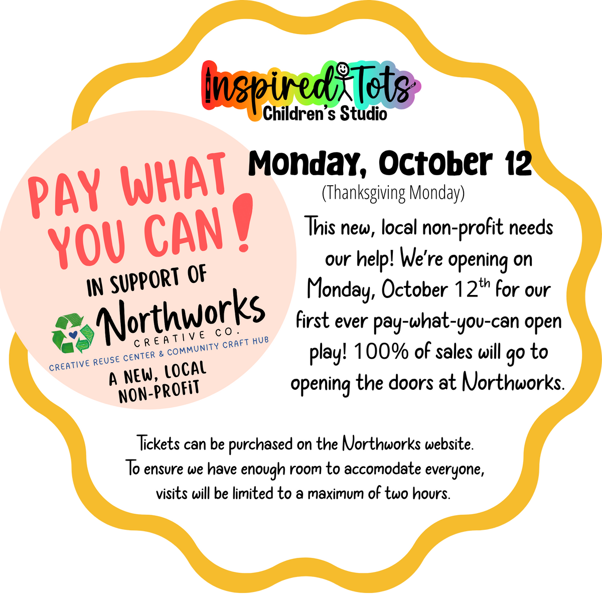 Pay-What-You-Can Open Play at Inspired Tots!